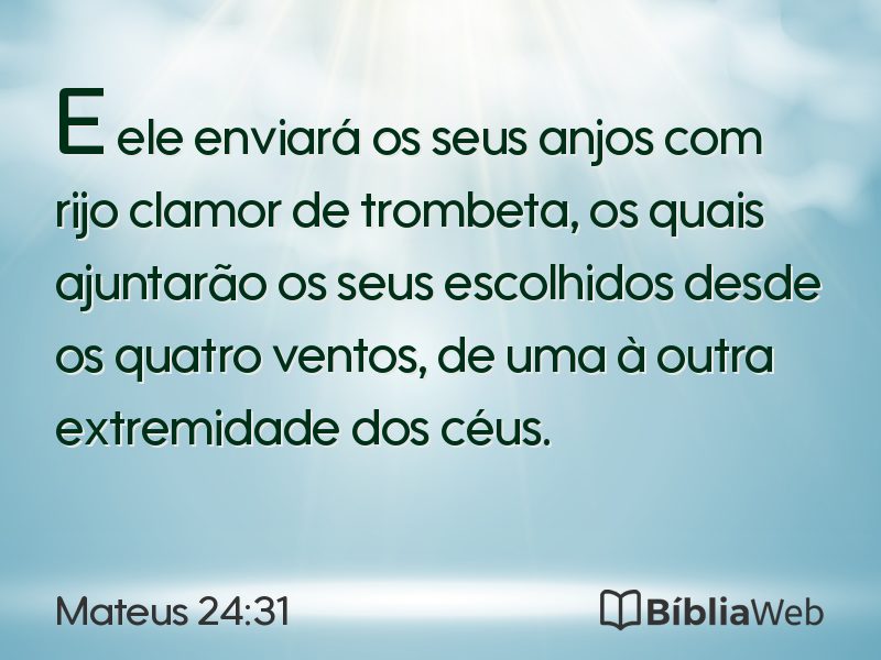 Mateus 24:31 em imagem para compartilhar
