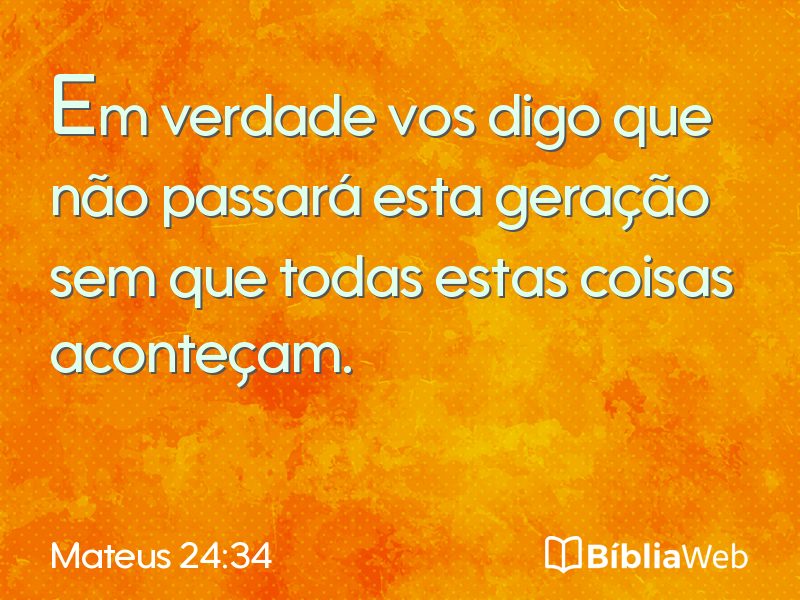 Mateus 24:34 em imagem para compartilhar