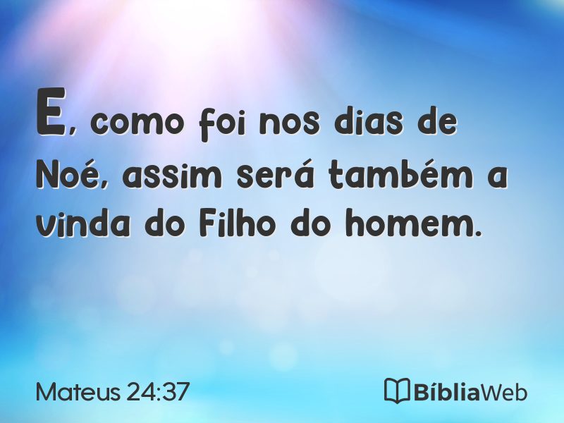 Mateus 24:37 em imagem para compartilhar