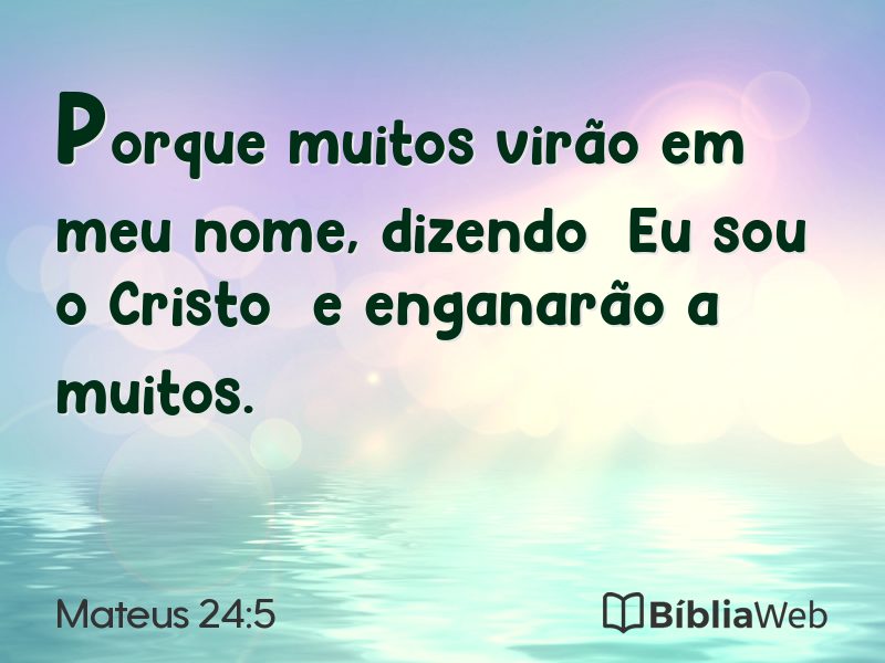 Mateus 24:5 em imagem para compartilhar