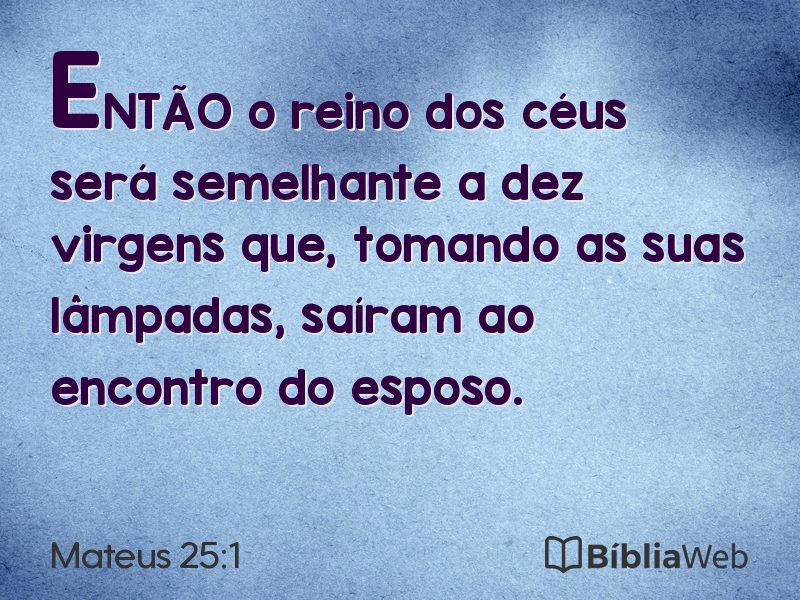 Mateus 25:1 em imagem para compartilhar