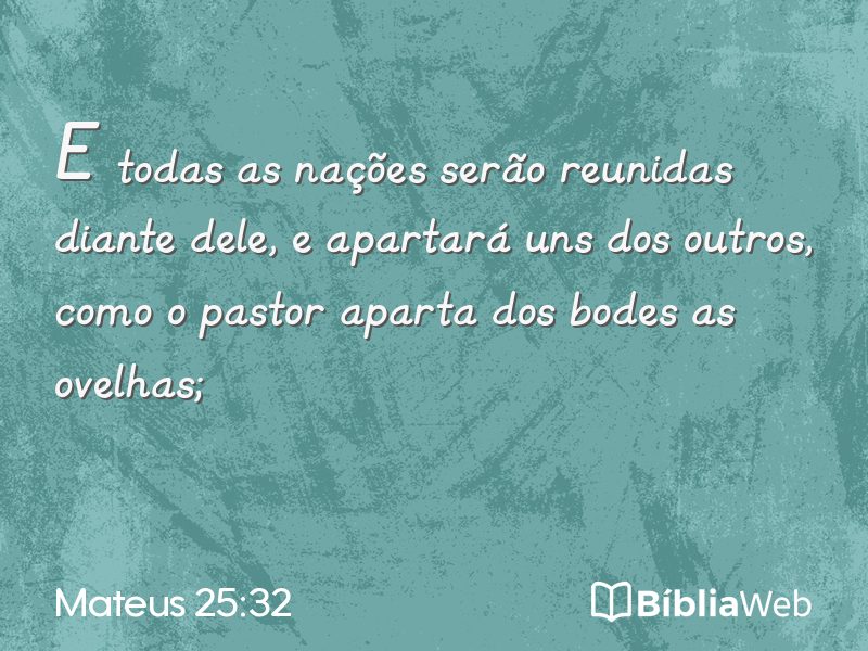 Mateus 25:32 em imagem para compartilhar