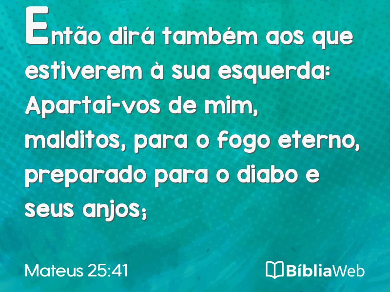 Mateus 25:41 em imagem para compartilhar
