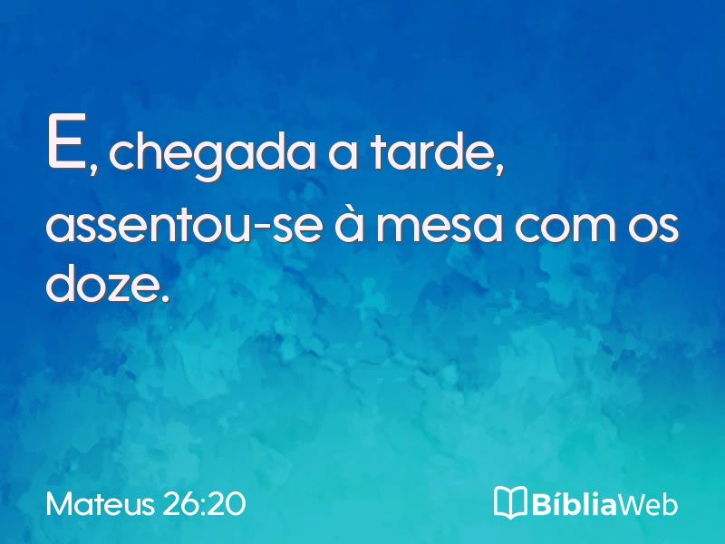 Mateus 26:20 em imagem para compartilhar