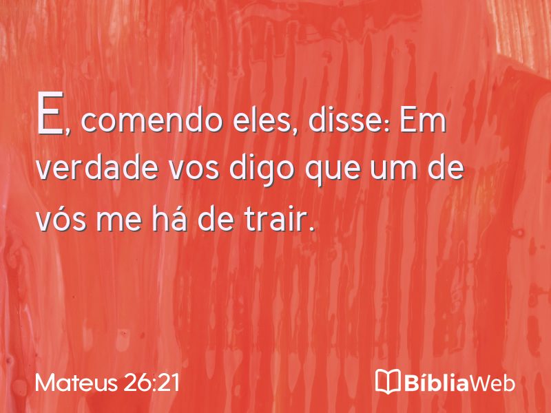 Mateus 26:21 em imagem para compartilhar