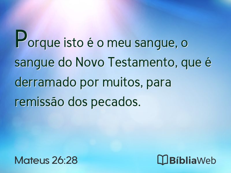 Mateus 26:28 em imagem para compartilhar
