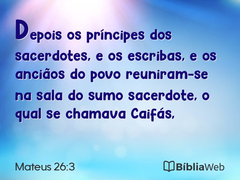 Mateus 26:3 em imagem para compartilhar