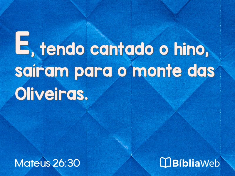 Mateus 26:30 em imagem para compartilhar