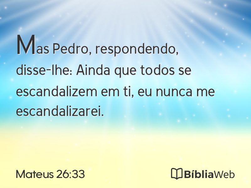 Mateus 26:33 em imagem para compartilhar