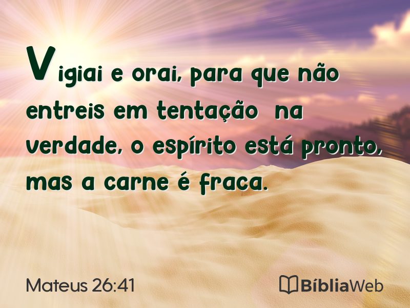 Mateus 26:41 em imagem para compartilhar