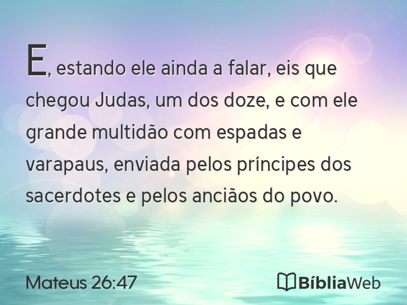 Mateus 26:47 em imagem para compartilhar