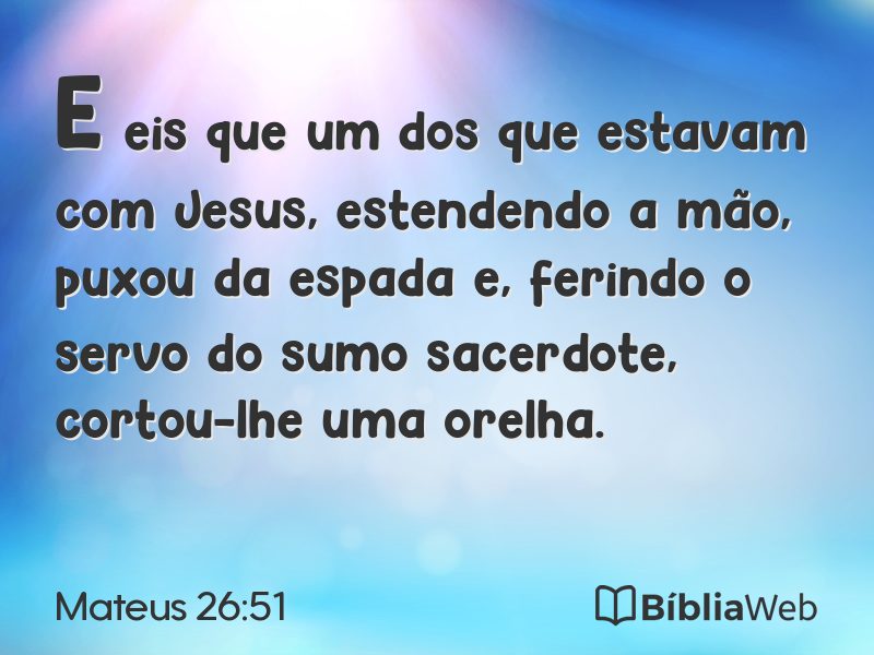 Mateus 26:51 em imagem para compartilhar