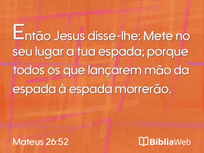 Mateus 26:52 em imagem para compartilhar