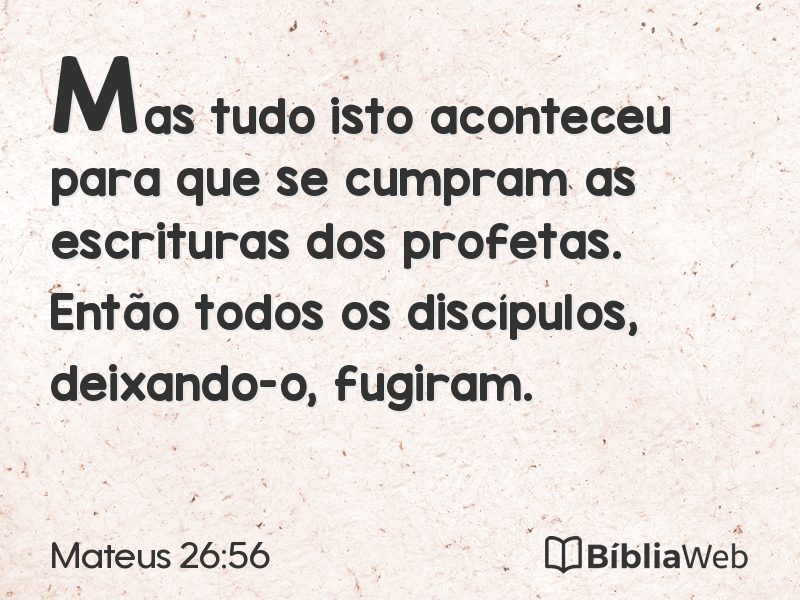 Mateus 26:56 em imagem para compartilhar