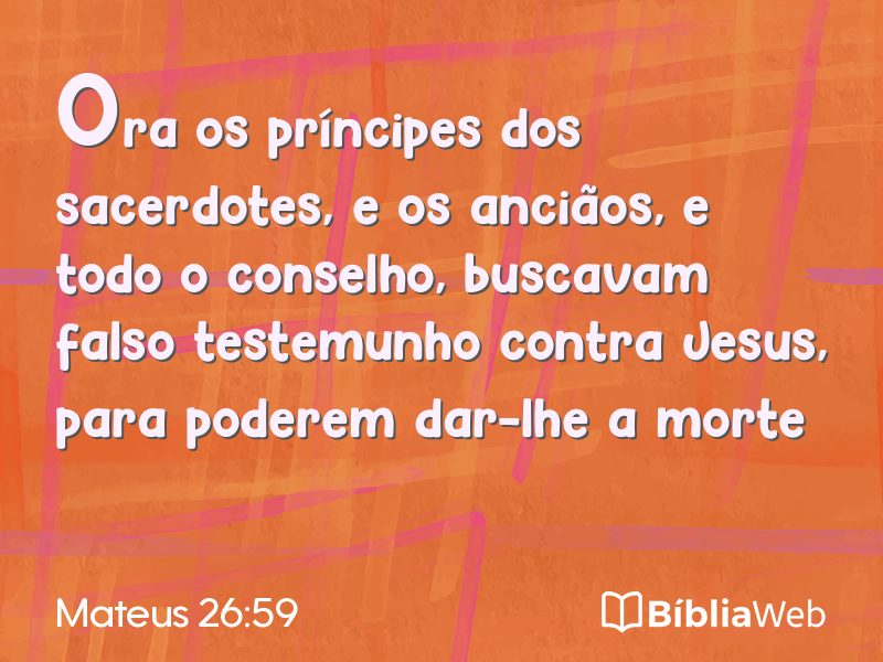 Mateus 26:59 em imagem para compartilhar