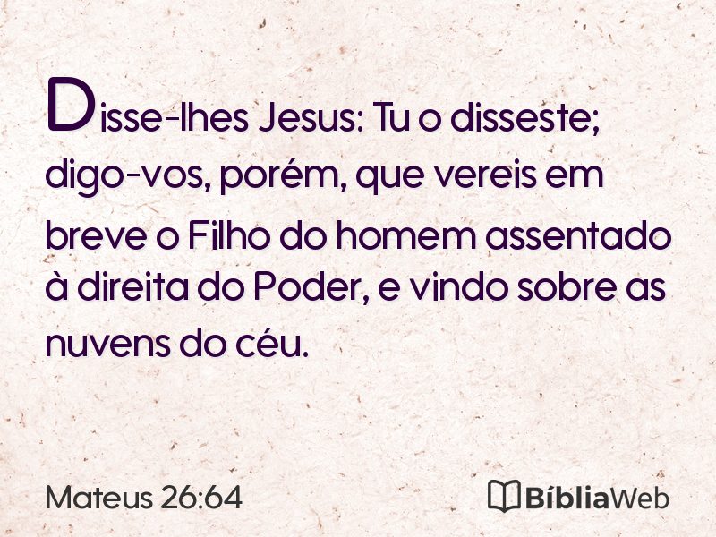 Mateus 26:64 em imagem para compartilhar