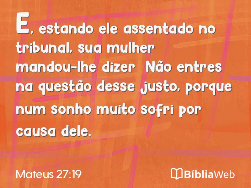 Mateus 27:19 em imagem para compartilhar