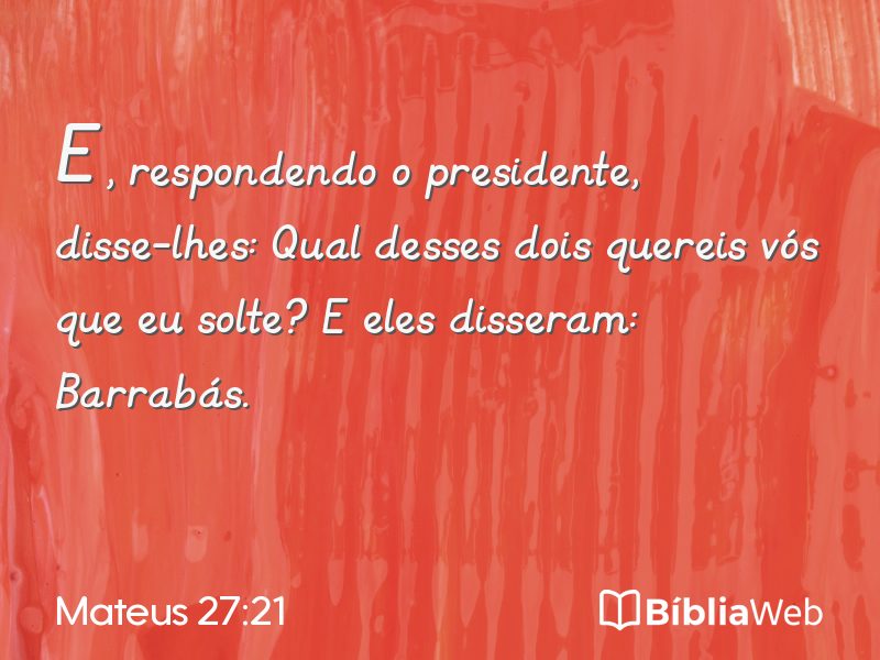 Mateus 27:21 em imagem para compartilhar