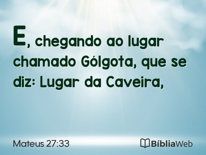 Mateus 27:33 em imagem para compartilhar