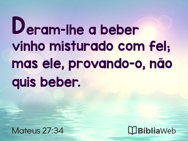 Mateus 27:34 em imagem para compartilhar