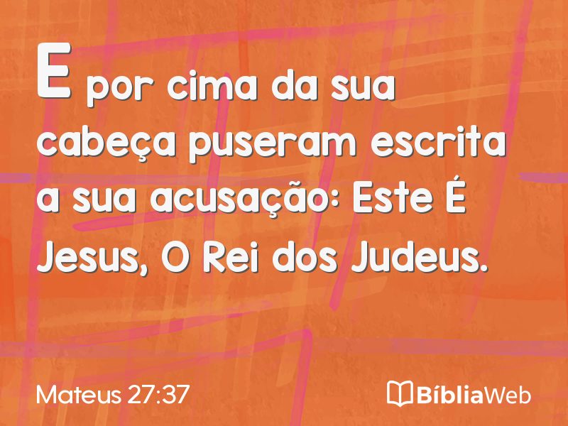 Mateus 27:37 em imagem para compartilhar