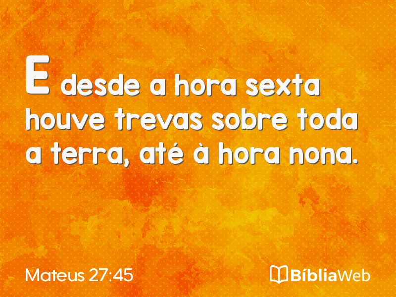 Mateus 27:45 em imagem para compartilhar