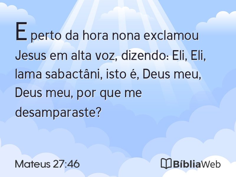 Mateus 27:46 em imagem para compartilhar