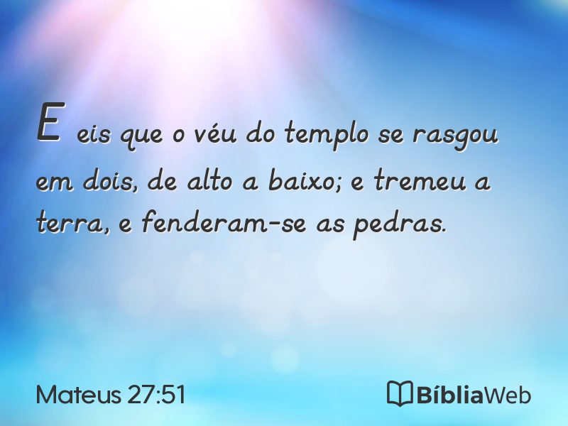 Mateus 27:51 em imagem para compartilhar