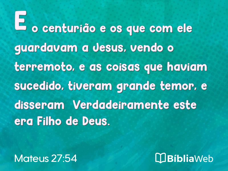 Mateus 27:54 em imagem para compartilhar