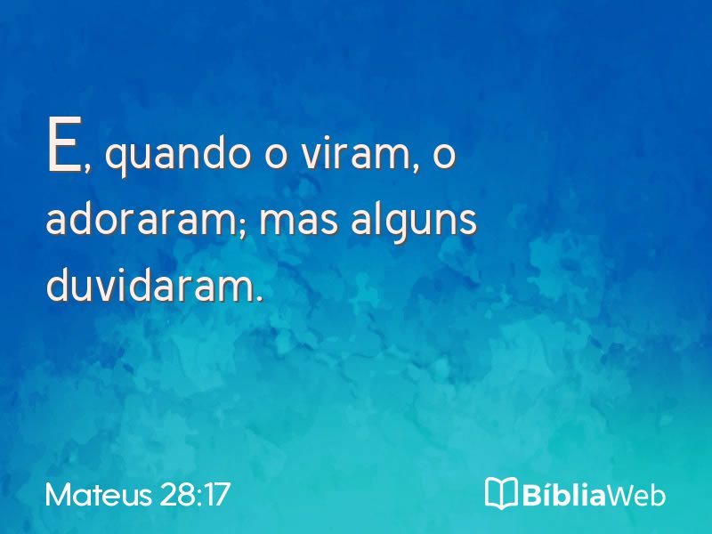 Mateus 28:17 em imagem para compartilhar