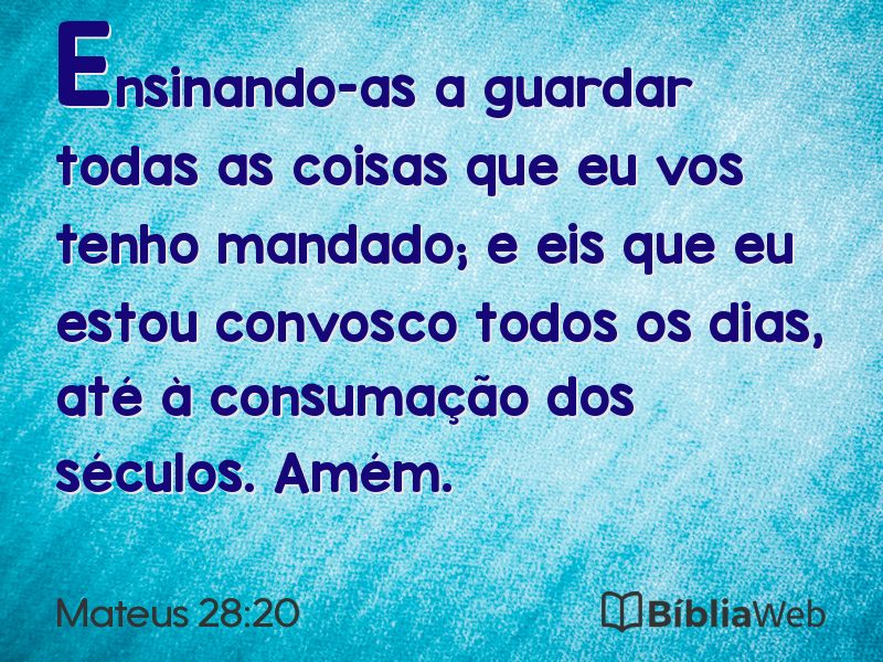 Mateus 28:20 em imagem para compartilhar