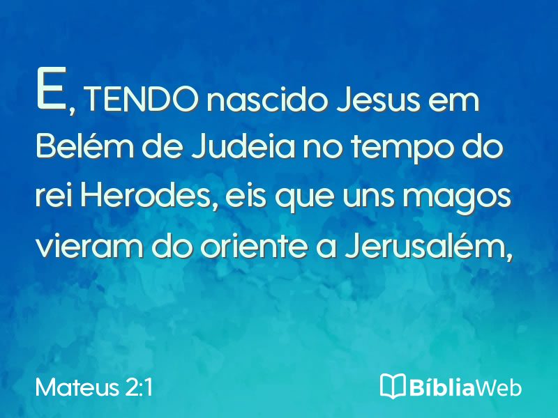 Mateus 2:1 em imagem para compartilhar
