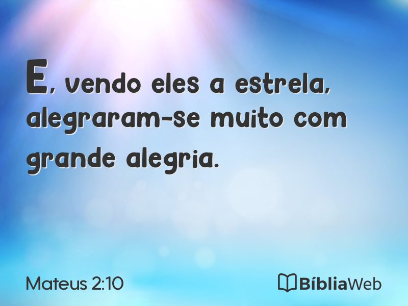 Mateus 2:10 em imagem para compartilhar
