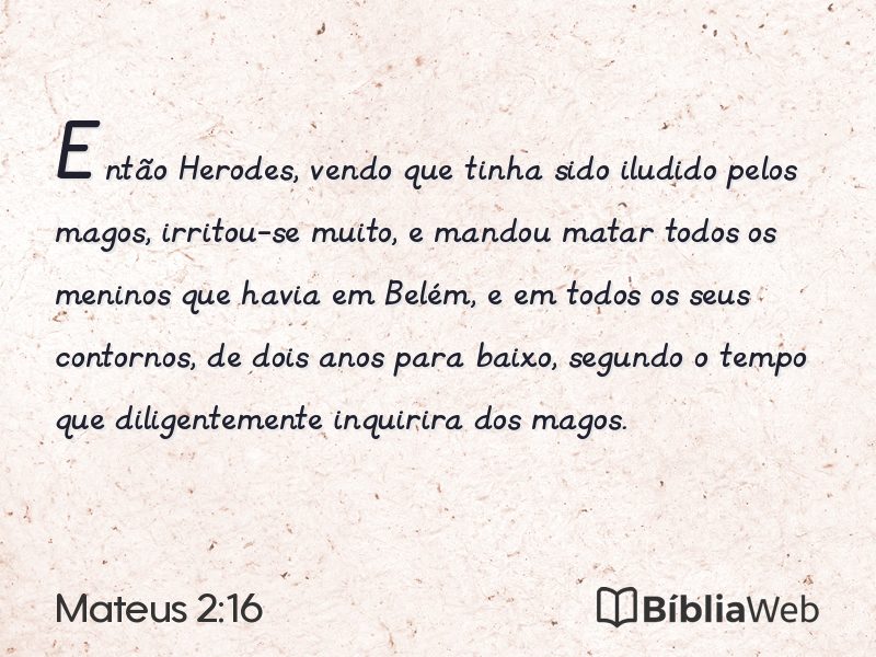 Mateus 2:16 em imagem para compartilhar