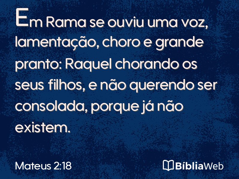 Mateus 2:18 em imagem para compartilhar