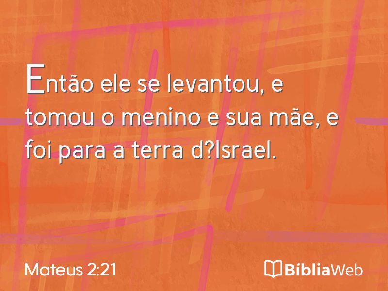 Mateus 2:21 em imagem para compartilhar