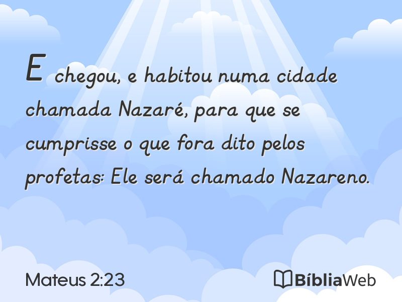 Mateus 2:23 em imagem para compartilhar