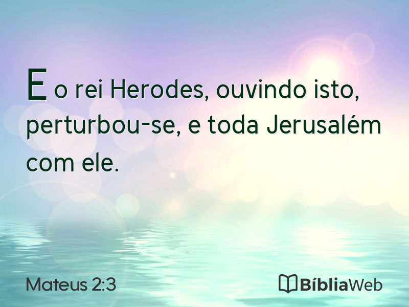 Mateus 2:3 em imagem para compartilhar
