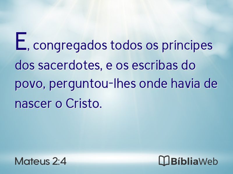 Mateus 2:4 em imagem para compartilhar