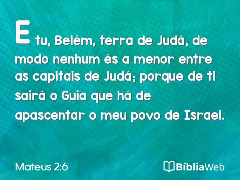 Mateus 2:6 em imagem para compartilhar