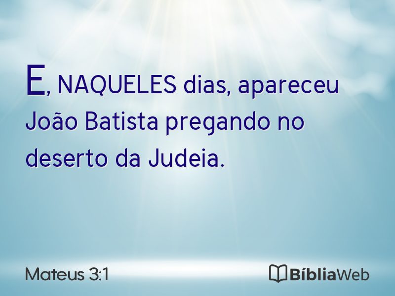 Mateus 3:1 em imagem para compartilhar