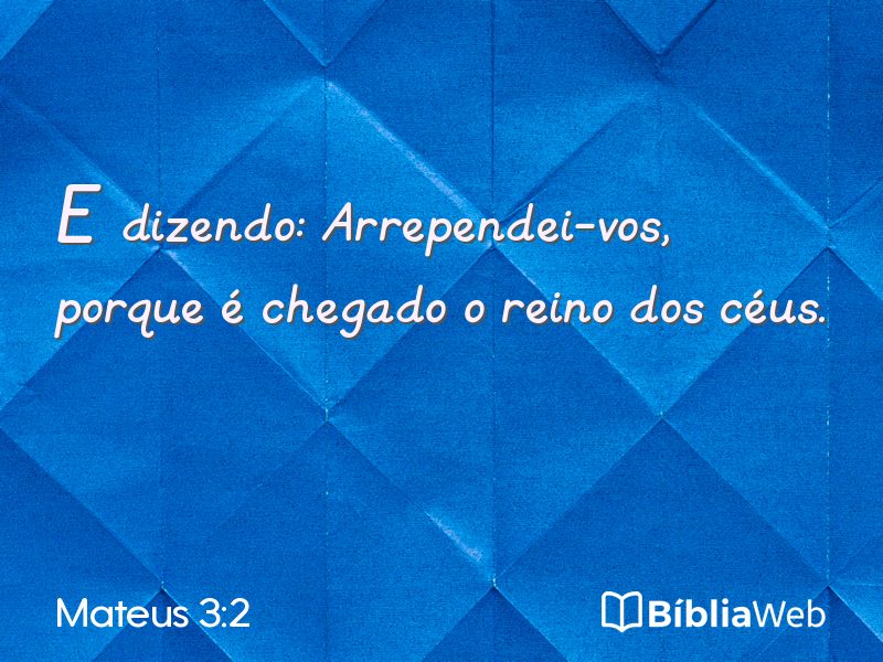 Mateus 3:2 em imagem para compartilhar