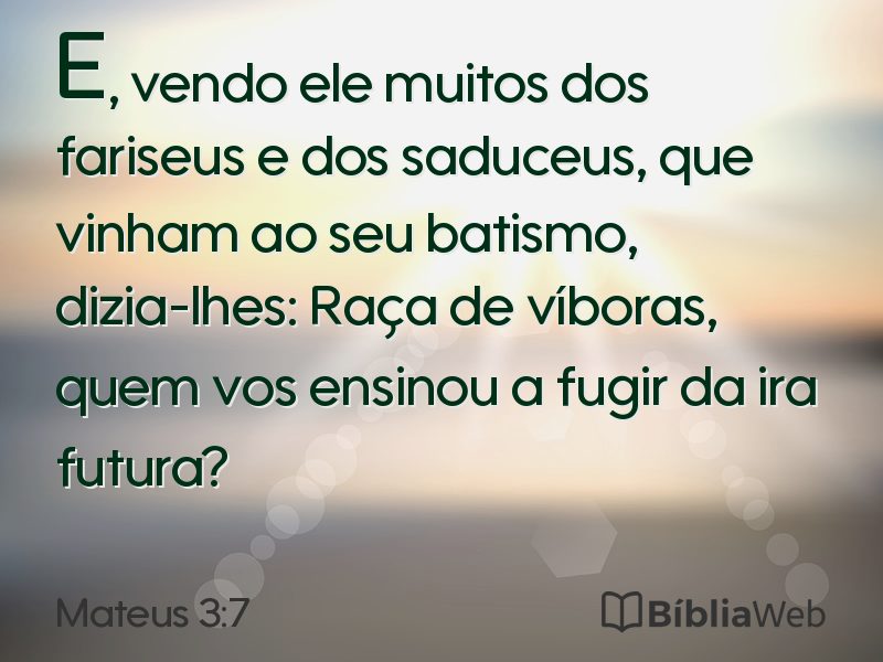 Mateus 3:7 em imagem para compartilhar