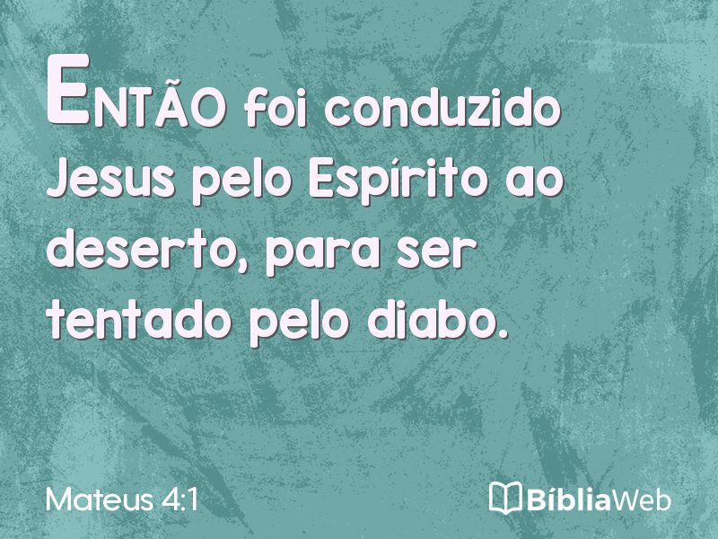 Mateus 4:1 em imagem para compartilhar