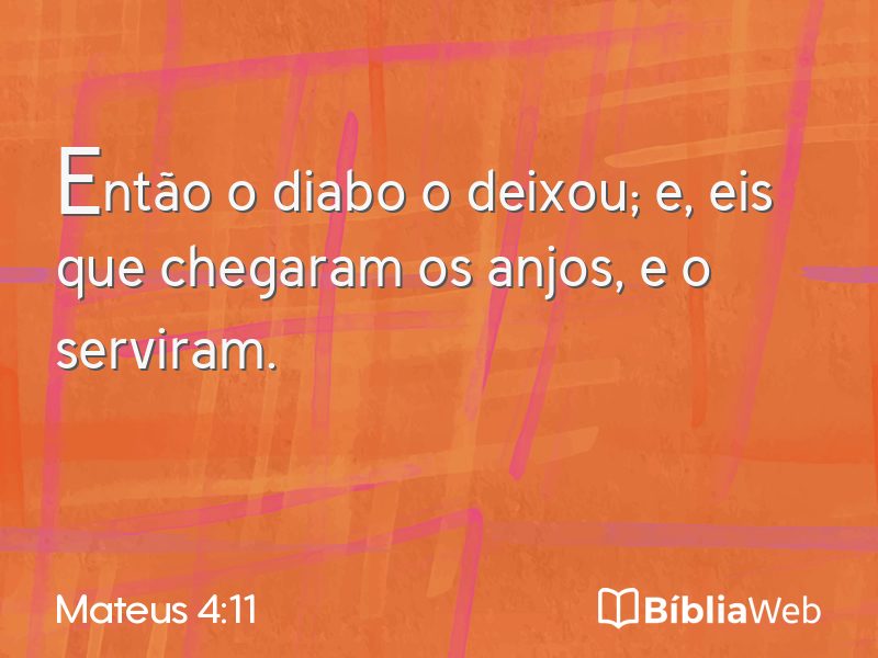 Mateus 4:11 em imagem para compartilhar