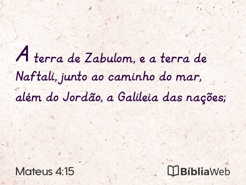 Mateus 4:15 em imagem para compartilhar