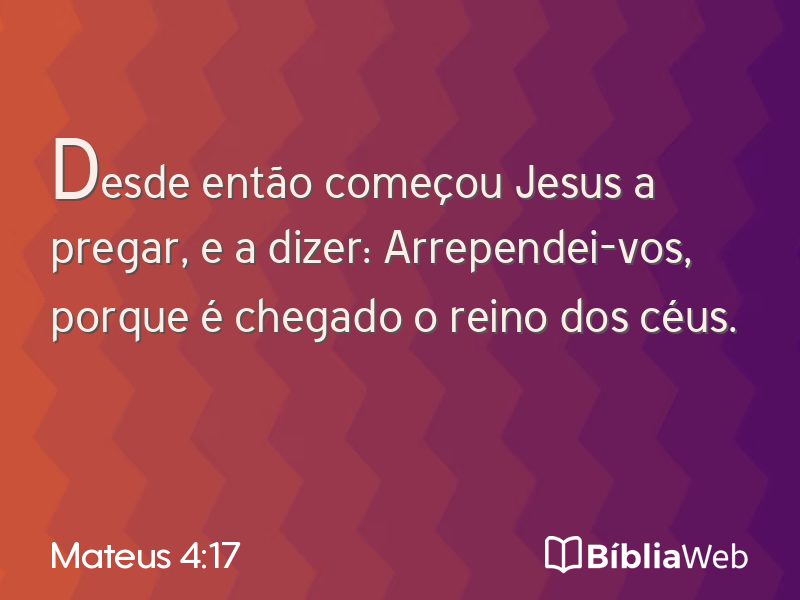 Mateus 4:17 em imagem para compartilhar