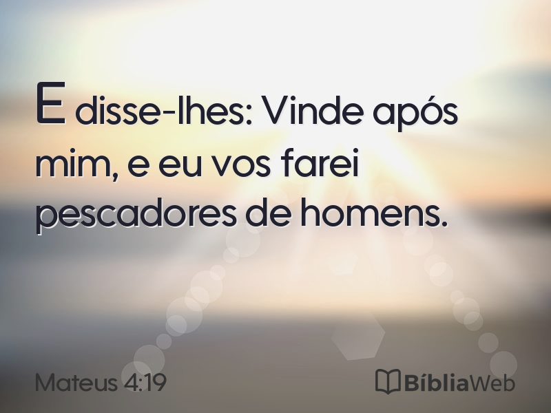 Mateus 4:19 em imagem para compartilhar