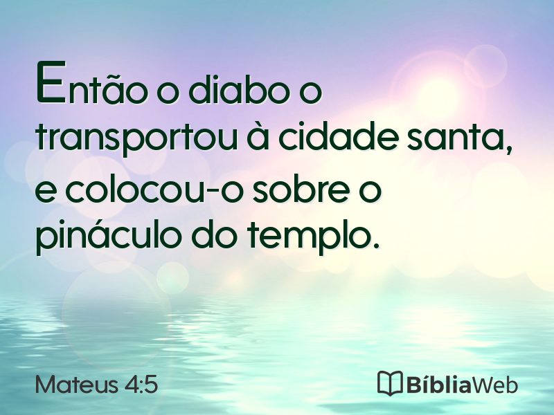 Mateus 4:5 em imagem para compartilhar
