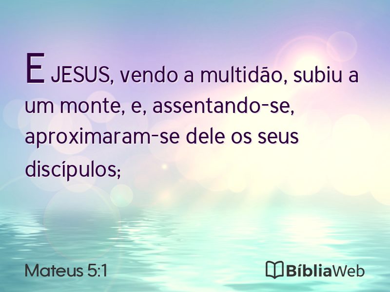 Mateus 5:1 em imagem para compartilhar